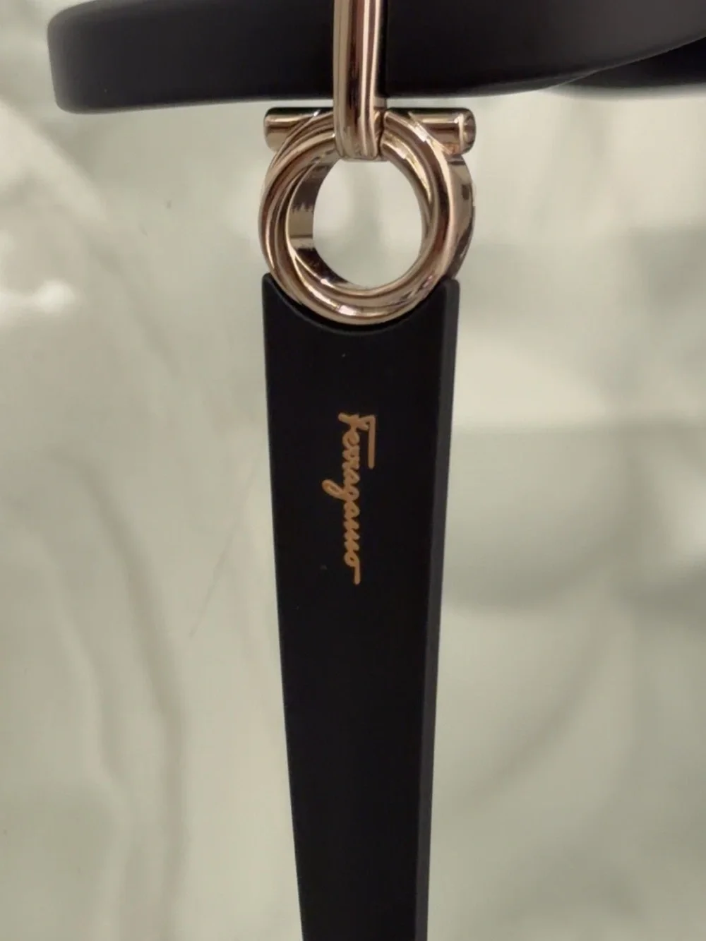 Salvatore Ferragamo Black Square Gradient Lens Sunglasses